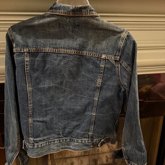 J Crew Indigo 6 button Jean Jacket Size M - Picture 2 of 8